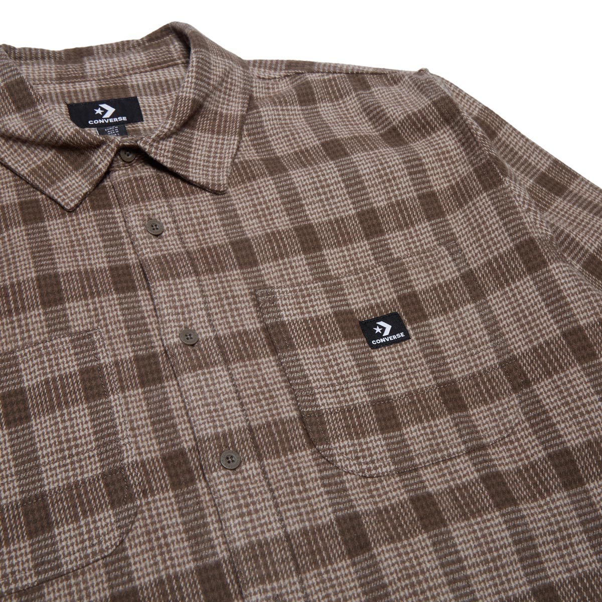 Converse Holiday Button Down Long Sleeve Shirt - Classic Taupe image 3