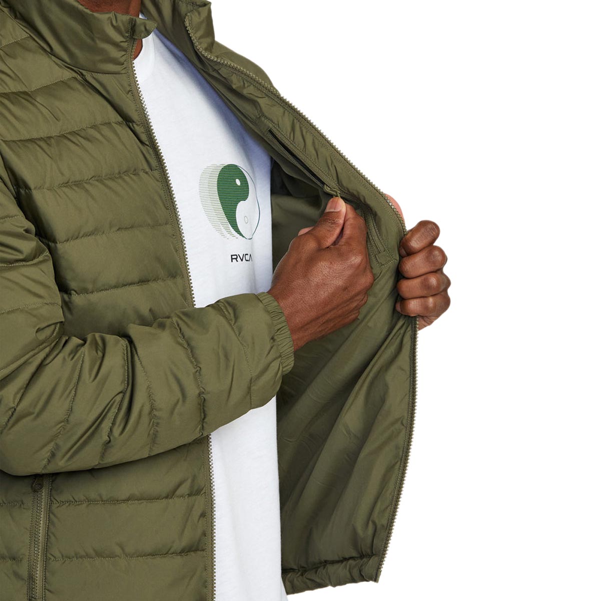 RVCA Packable Puffa Jacket - Army image 4