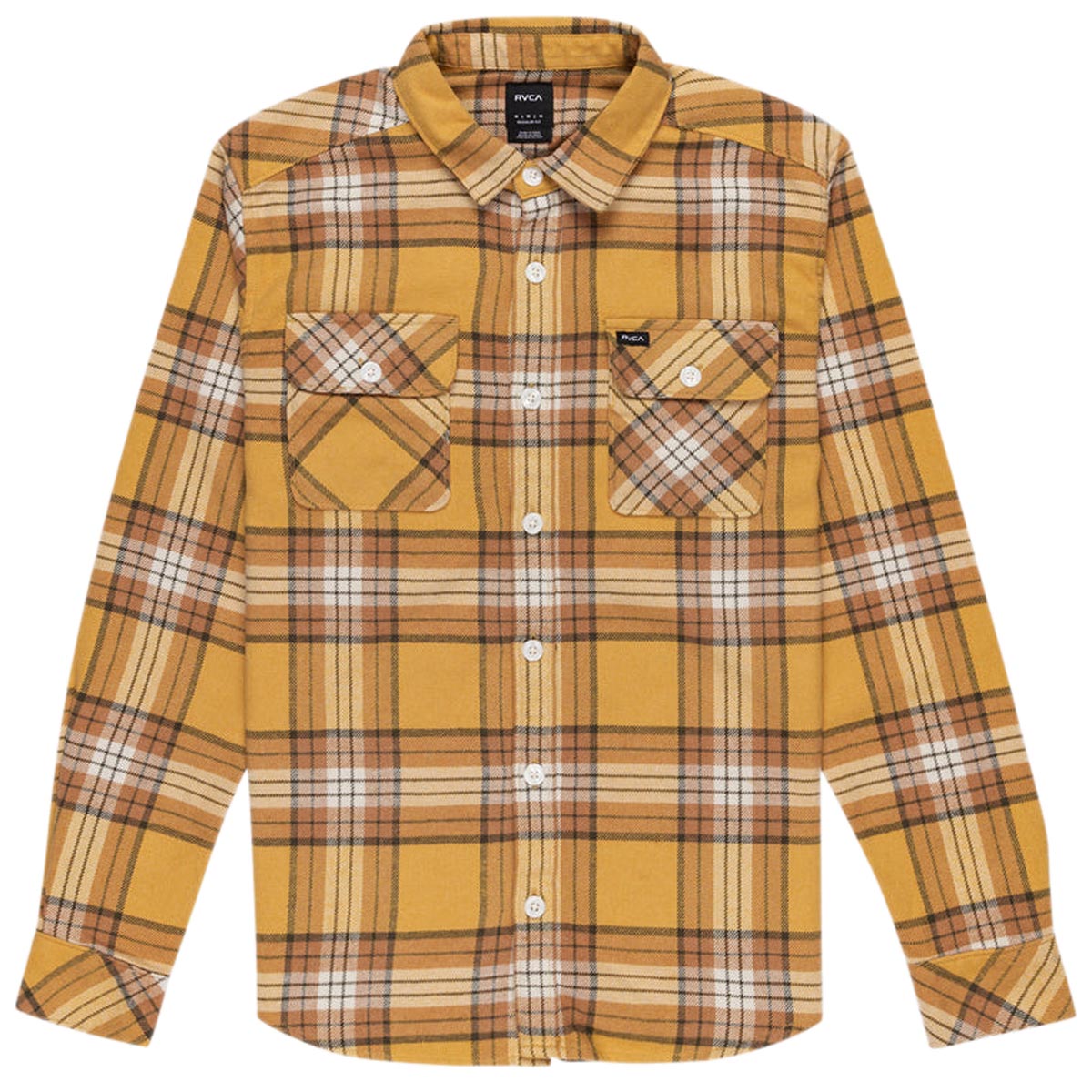 RVCA Thatll Work Flannel Long Sleeve Shirt - Sunflower image 1