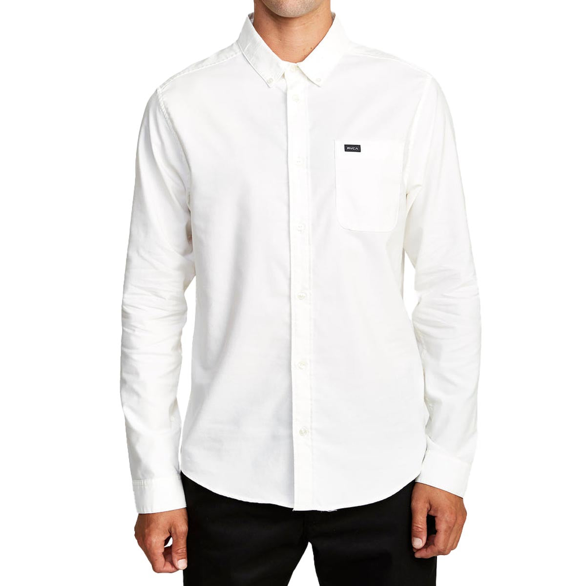 RVCA Thatll Do Stretch Long Sleeve Shirt - White 2 image 1