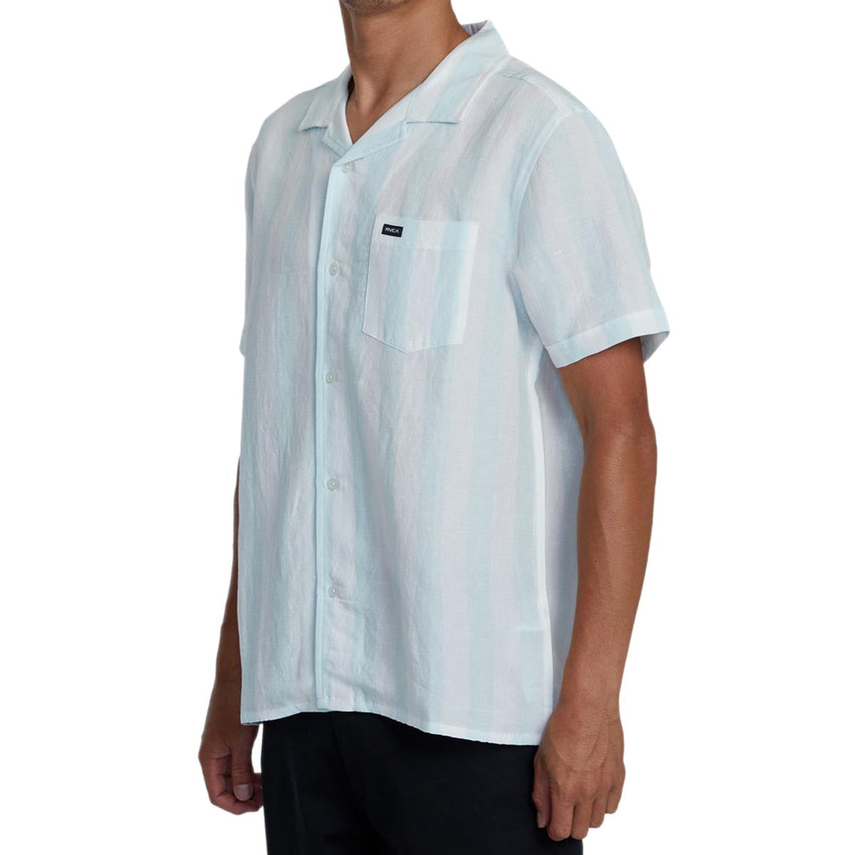 RVCA Love Stripe Shirt - Light Blue image 4