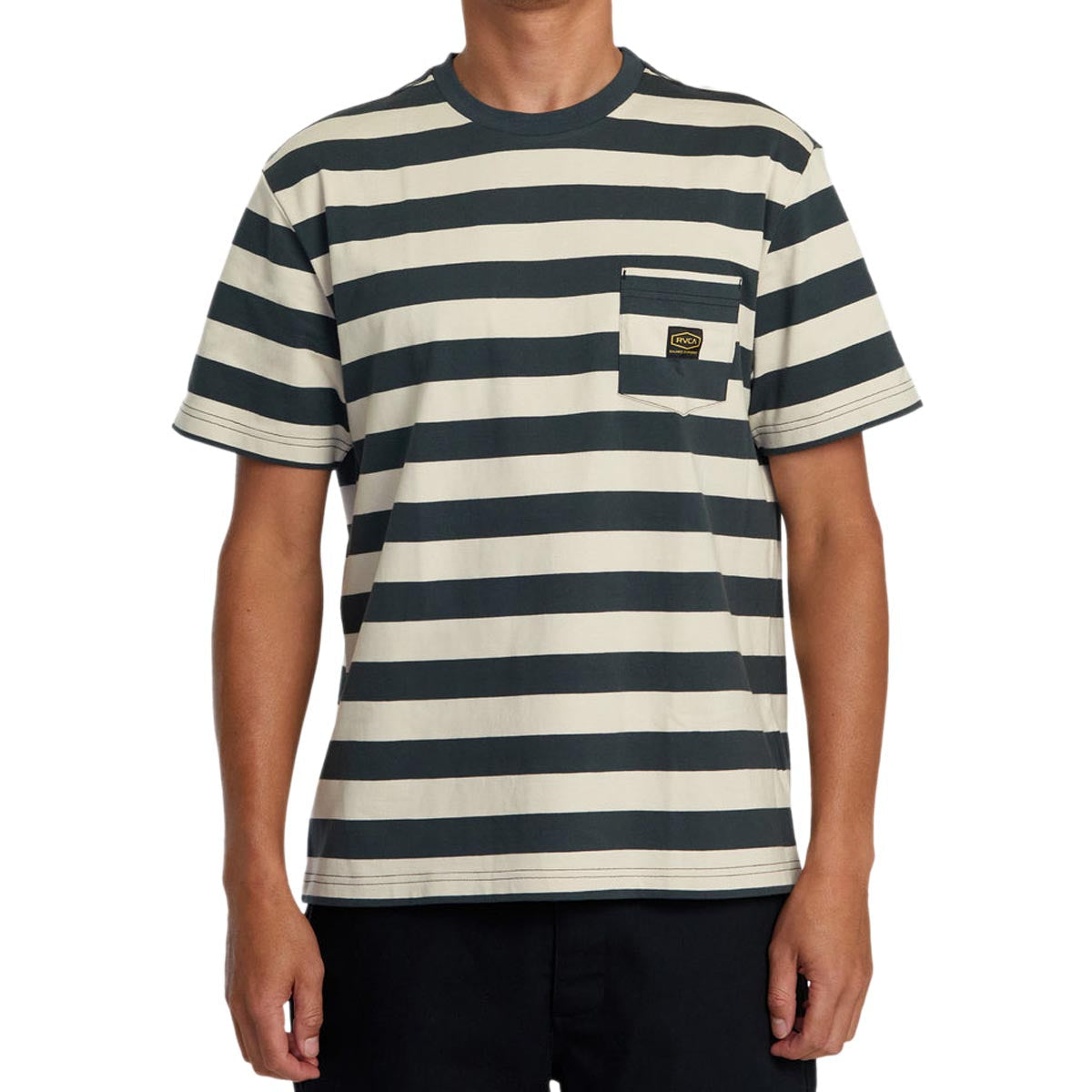 RVCA Dayshift Stripe Pocket T-Shirt - Garage Blue image 1