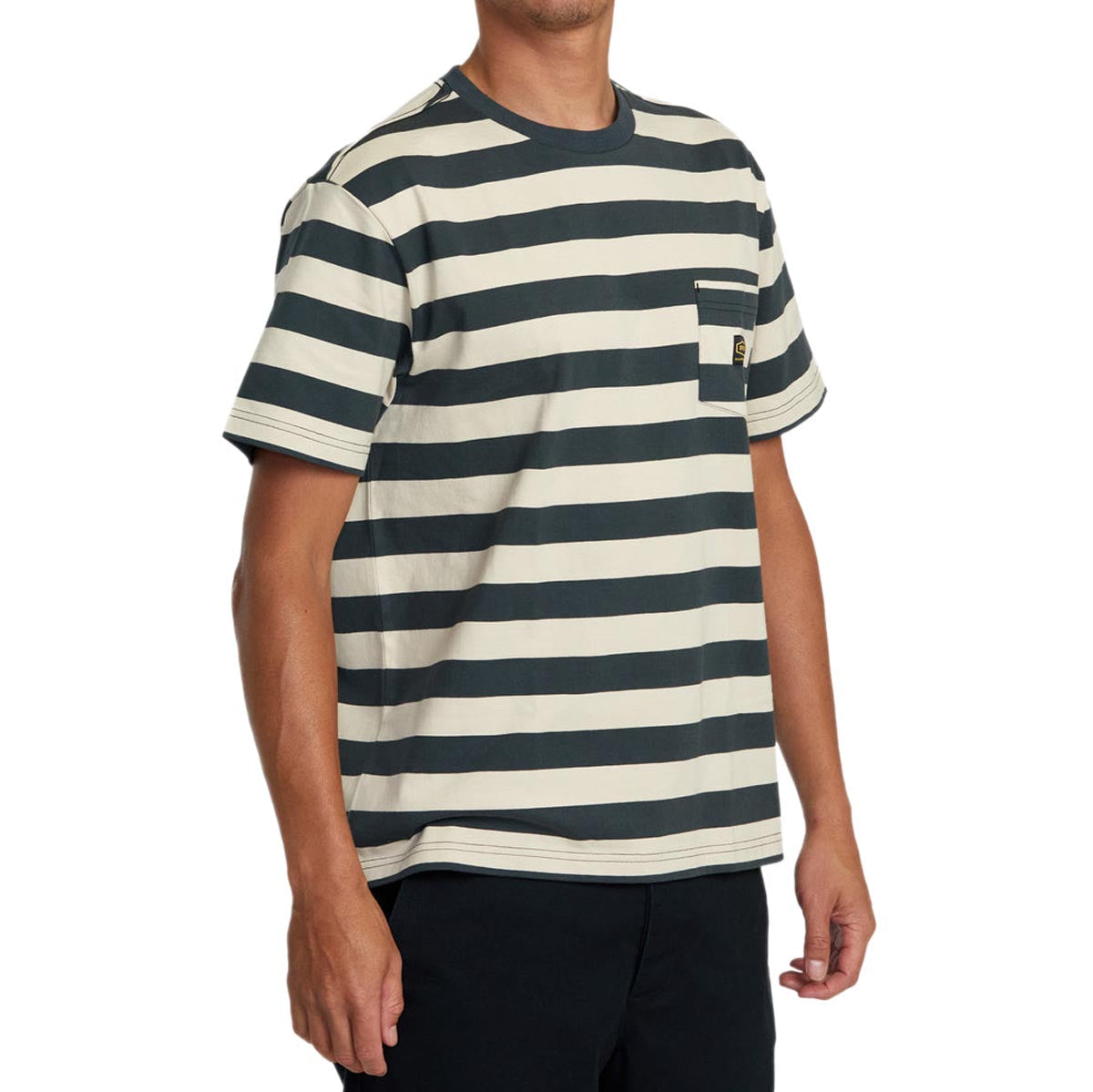 RVCA Dayshift Stripe Pocket T-Shirt - Garage Blue image 4