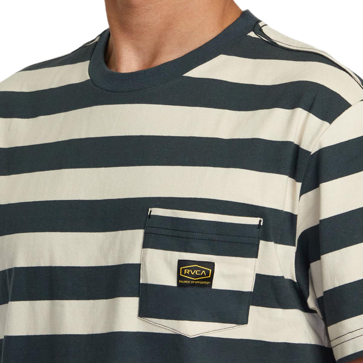 RVCA Dayshift Stripe Pocket T-Shirt - Garage Blue image 5