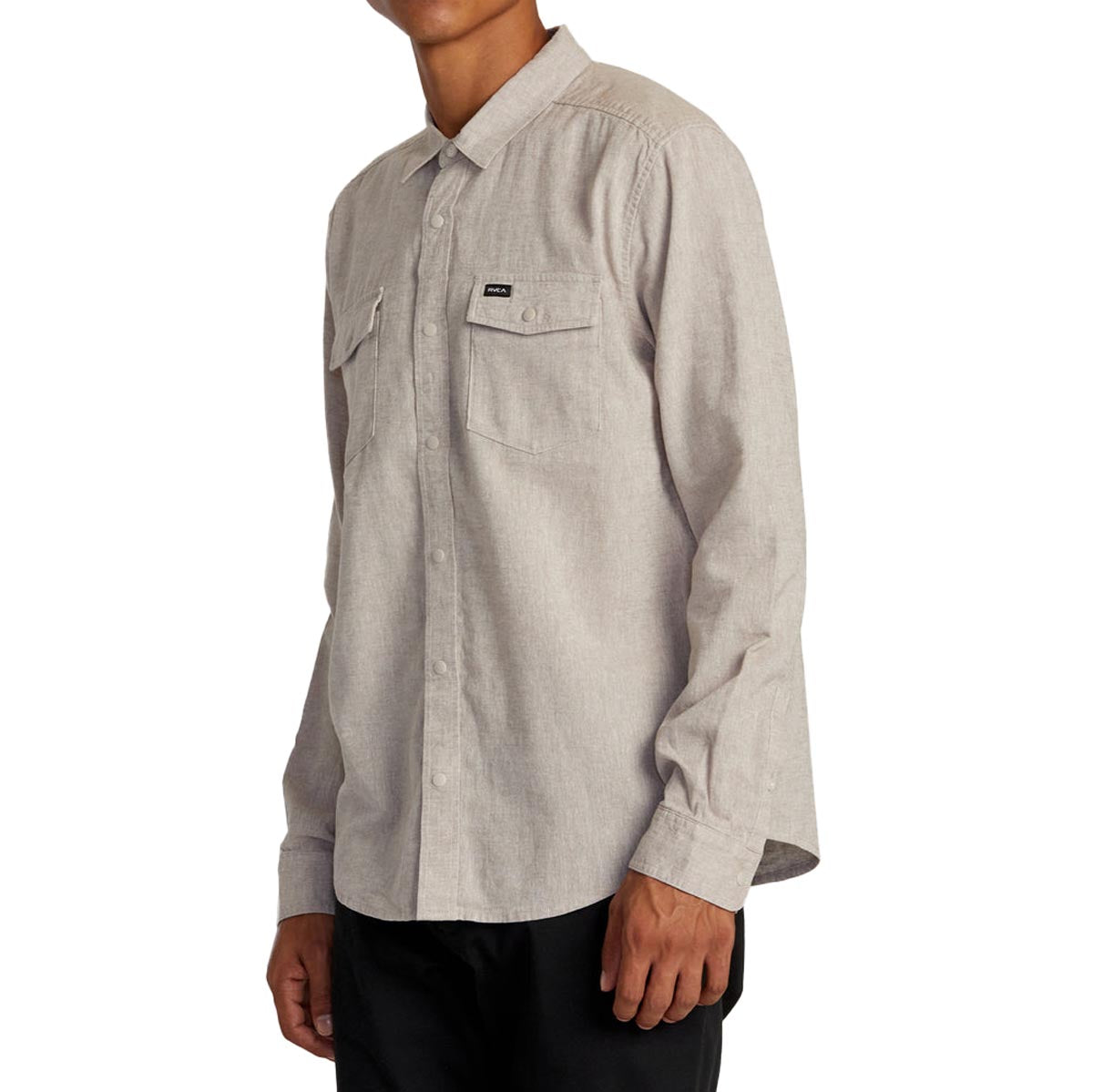 RVCA Neps Long Sleeve Shirt - Washed Grey image 3