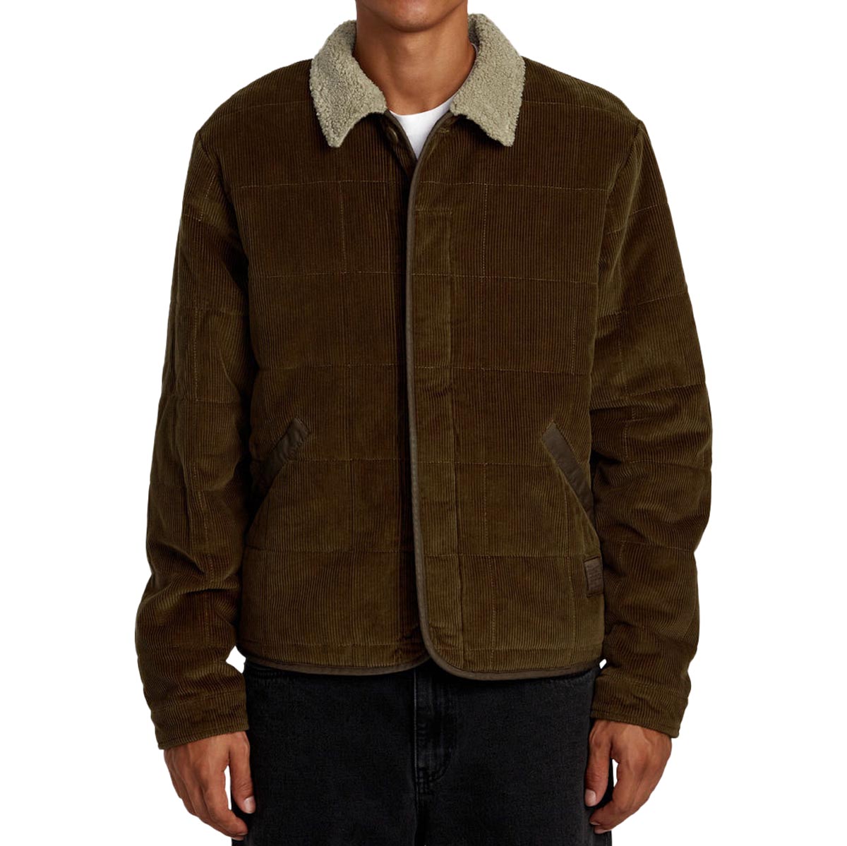 RVCA Surplus Sherpa Puffer Jacket - Chocolate image 1