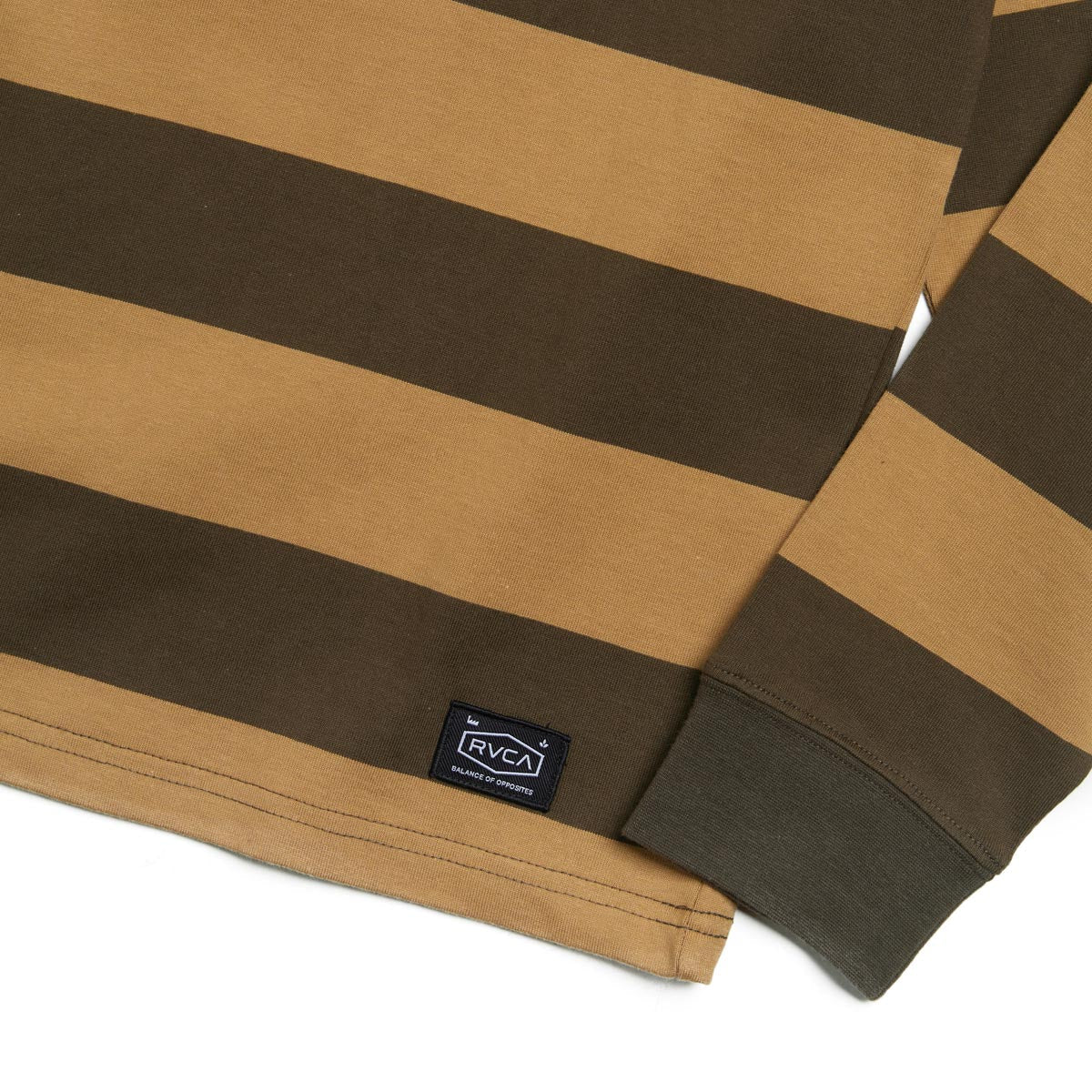 RVCA Chainmail Stripe Long Sleeve Shirt - Camel image 3