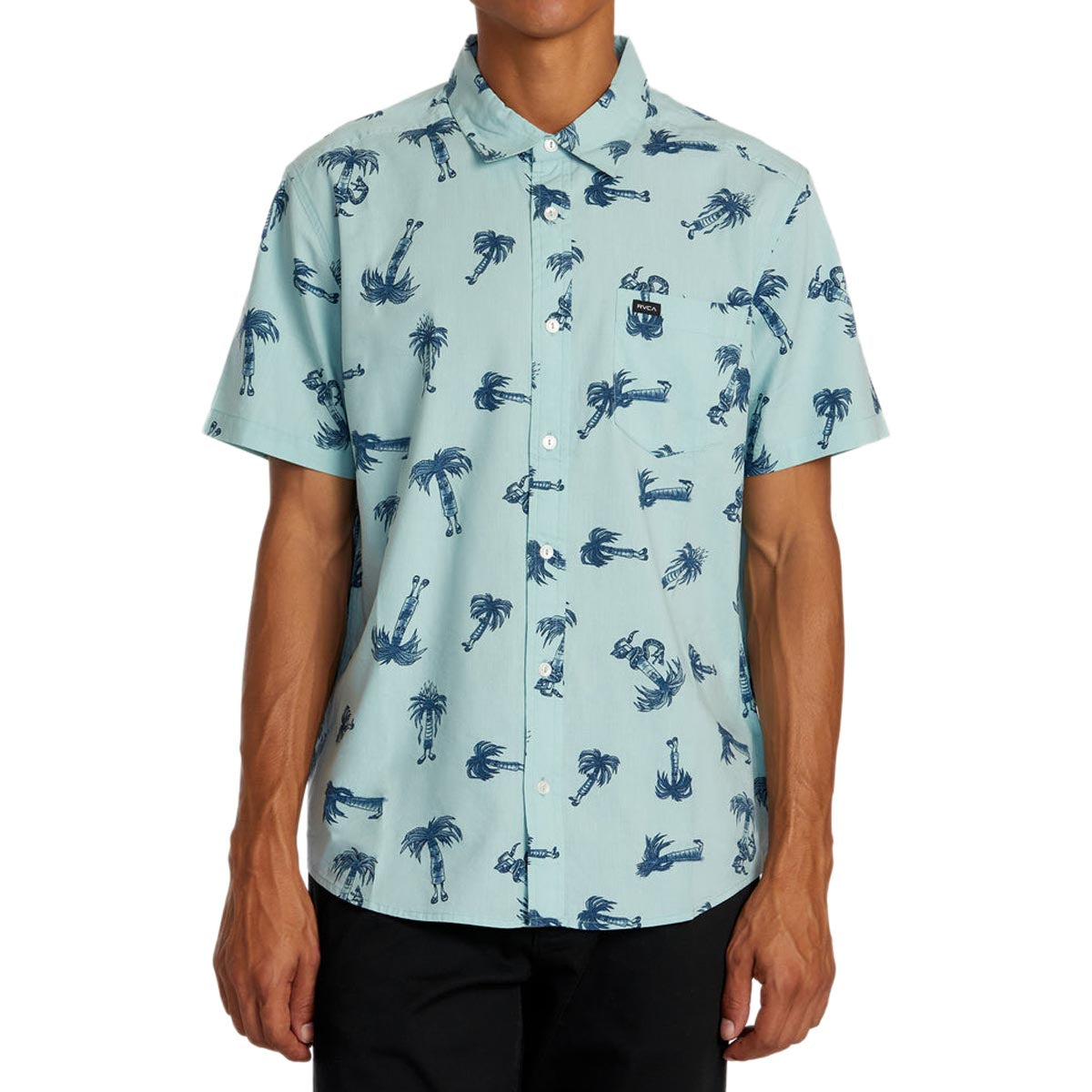 RVCA Pommier Palms Shirt - Blue Haze image 1