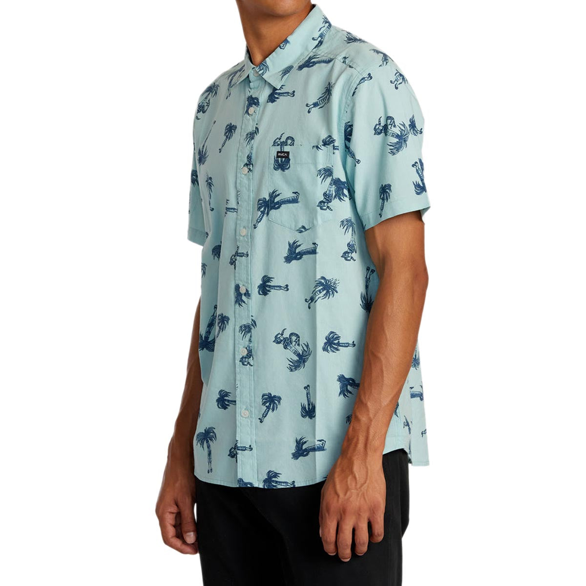 RVCA Pommier Palms Shirt - Blue Haze image 3