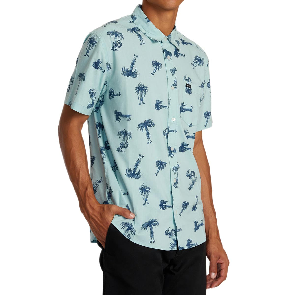 RVCA Pommier Palms Shirt - Blue Haze image 4