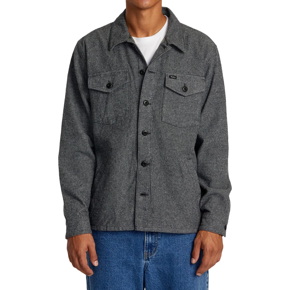 RVCA Flight Risk Shirt Jacket - Smoke Heather image 1