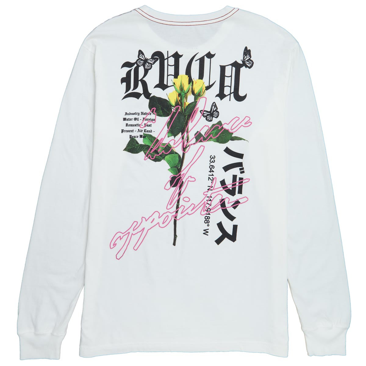 RVCA Shibuya Station Long Sleeve T-Shirt - Antique White image 1