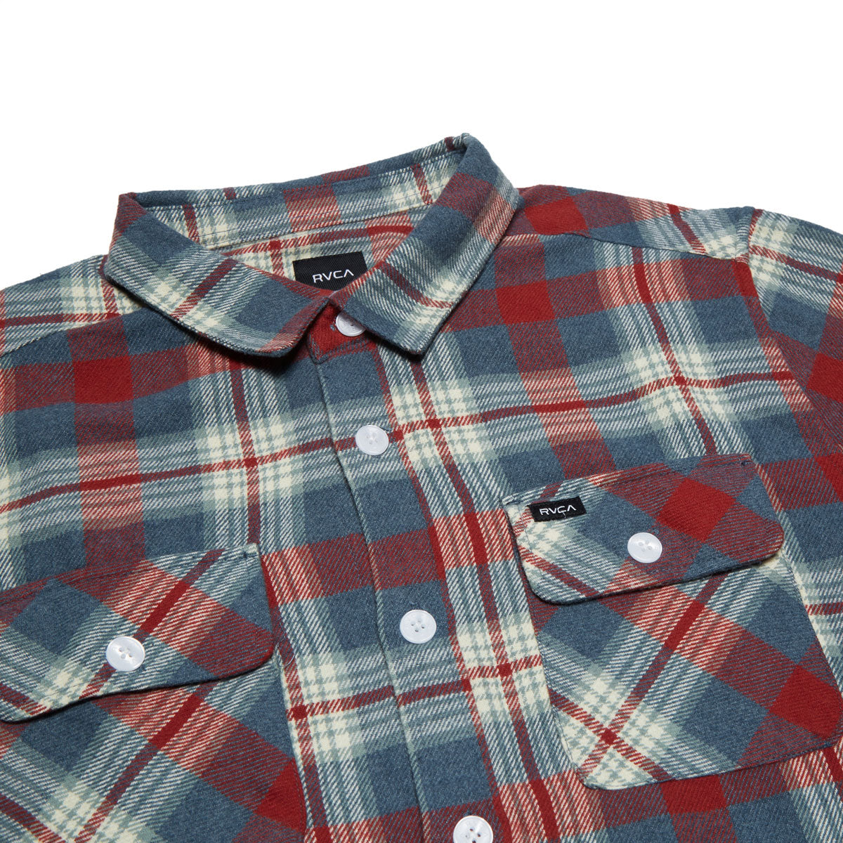 RVCA Thatll Work Flannel Long Sleeve Shirt - Indigo image 3