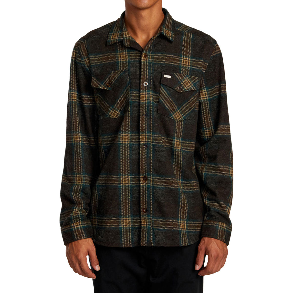 RVCA Vacancy Long Sleeve Shirt - Chocolate image 1