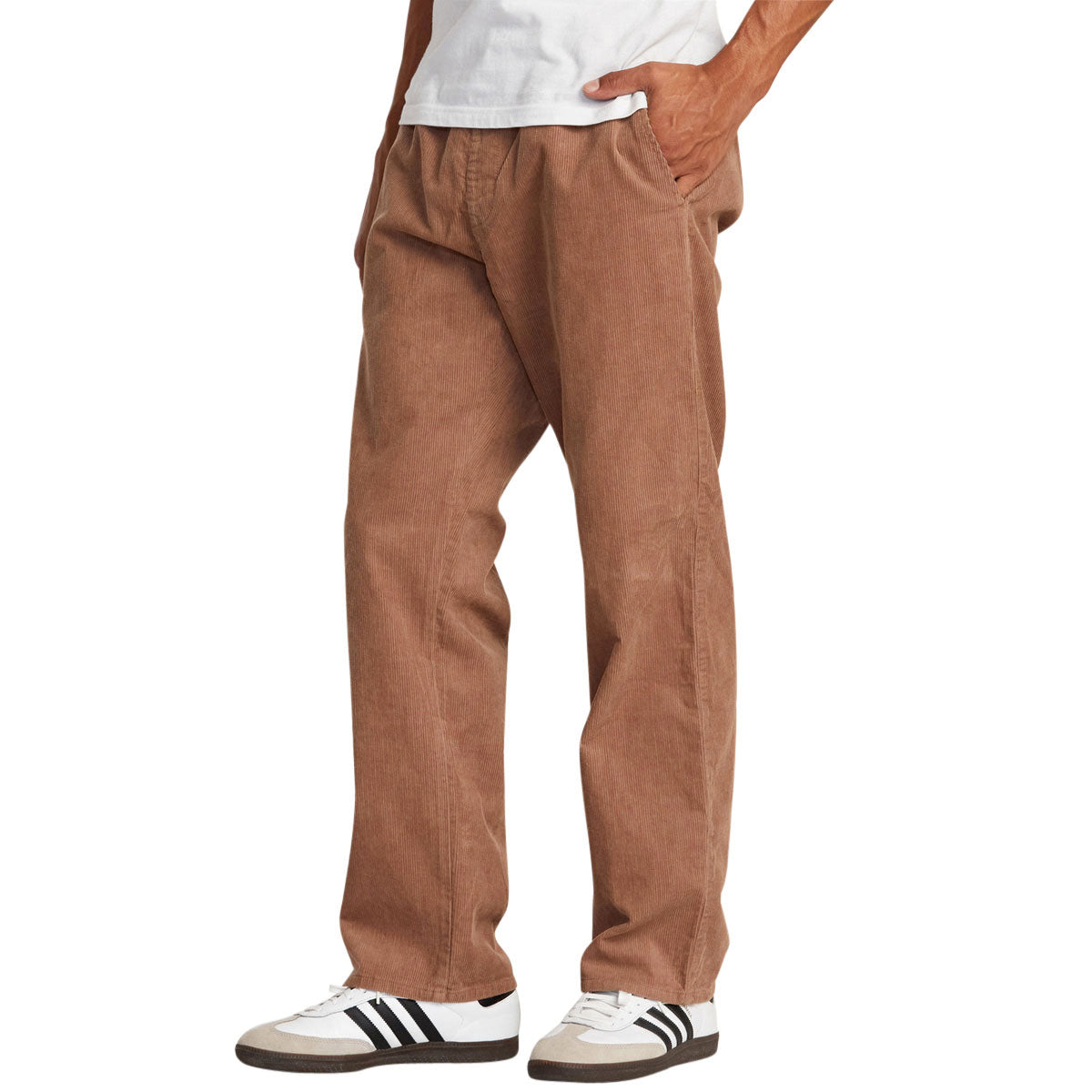 RVCA Americana Elastic Cord Pants - Sonora Brown image 3