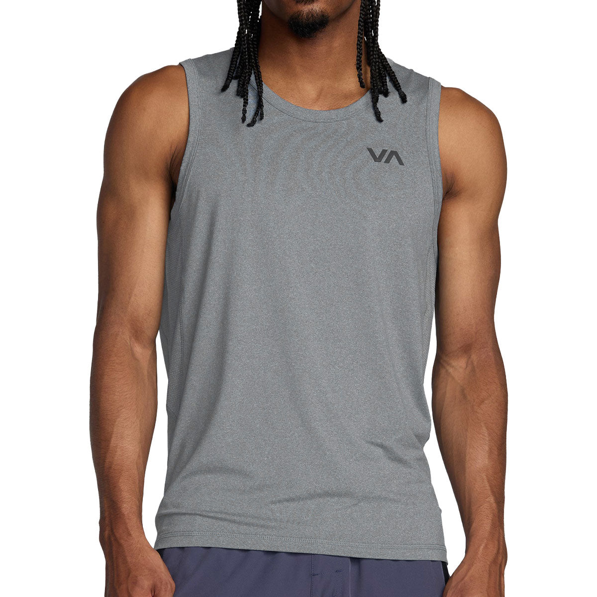 RVCA Sport VentSleeveless Tank Top - Heather Grey image 3