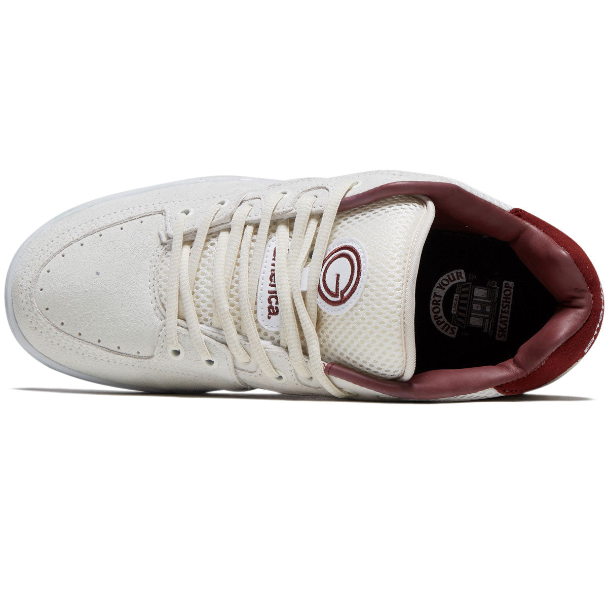 Emerica Og-1 Shoes - White/Burgundy image 3