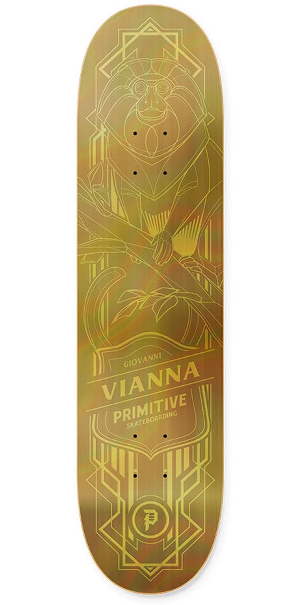 Primitive Vianna Holofoil Tamarin Skateboard Complete - Gold - 8.625