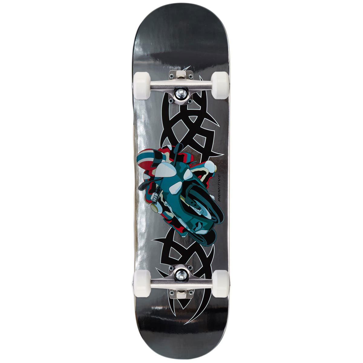 Primitive Team Moto Deck Skateboard Complete - Silver - 8.38