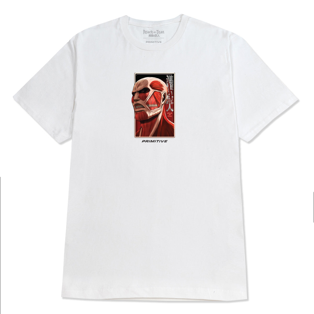 Primitive x Titans Colossal Dirty P T-Shirt - White image 1