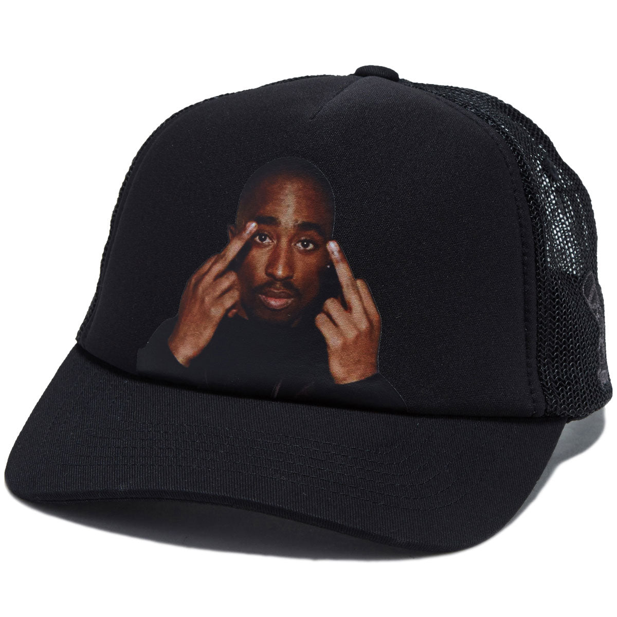 Primitive x Tupac Icon II Trucker Hat - Black image 1