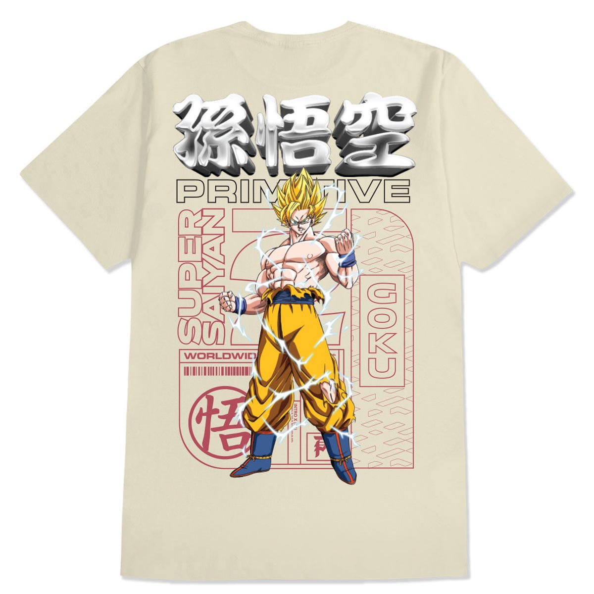 Primitive x Dragon Ball Z Spirit T-Shirt - Cream image 1