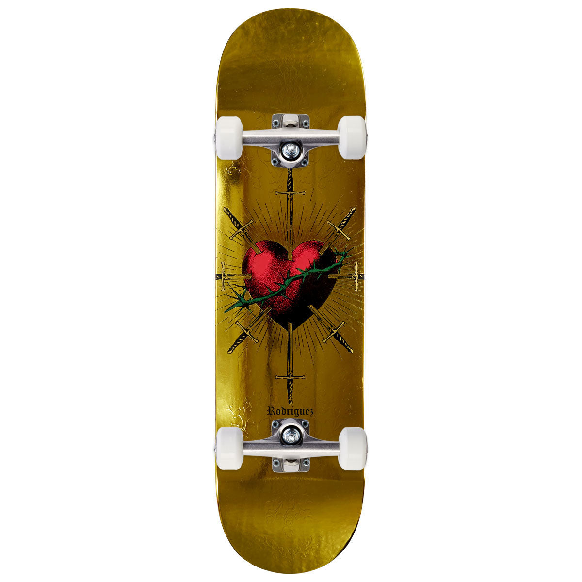 Primitive Rodriguez Saint Skateboard Complete - Gold - 8.25