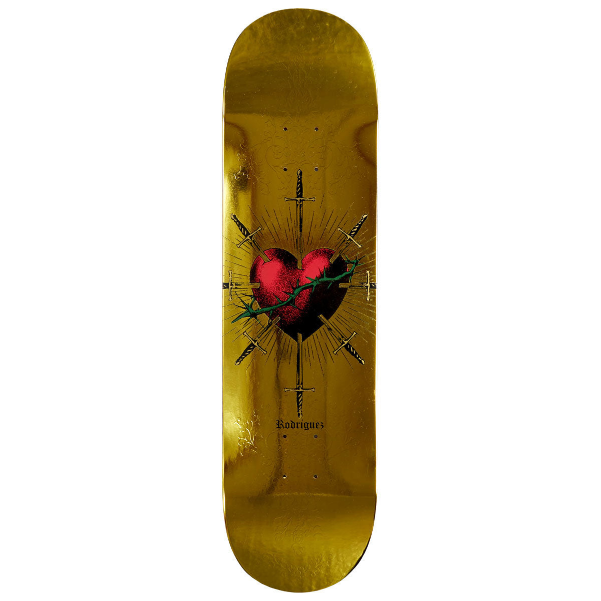 Primitive Rodriguez Saint Skateboard Deck - Gold - 8.50