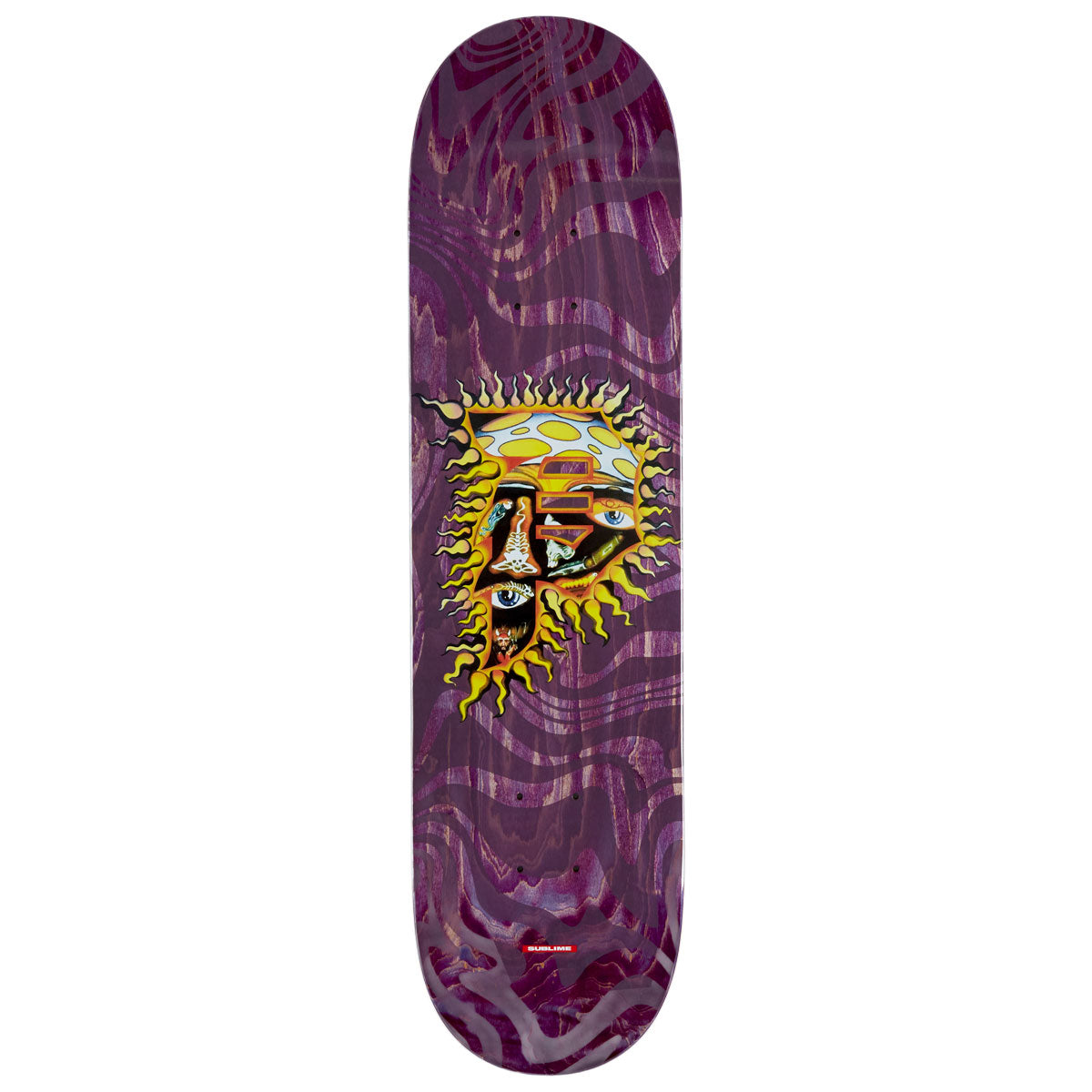 Primitive Dirty P Sun Team Skateboard Deck - Purple - 8.00