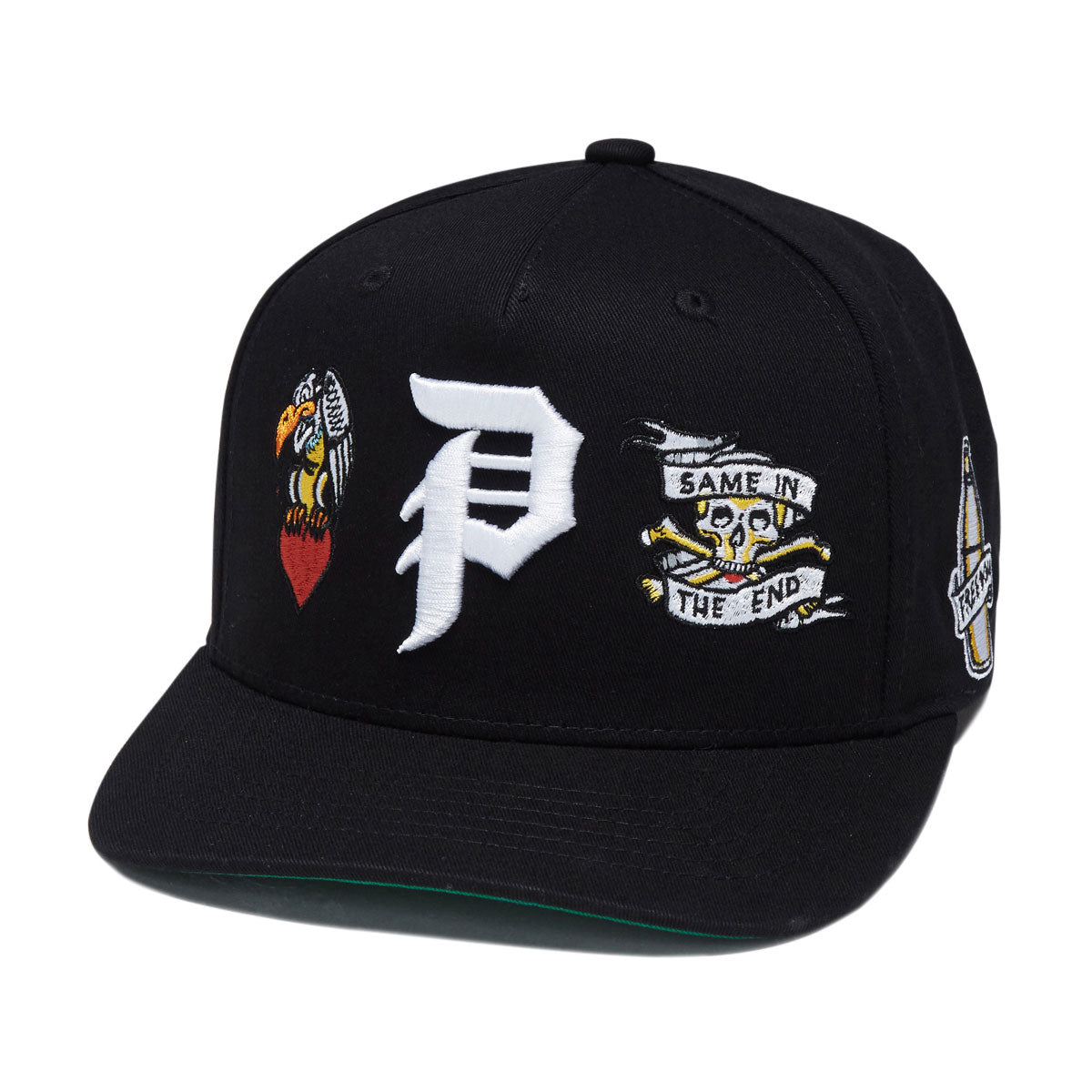 Primitive x Sublime Freedom A-Frame Snapback Hat - Black image 1