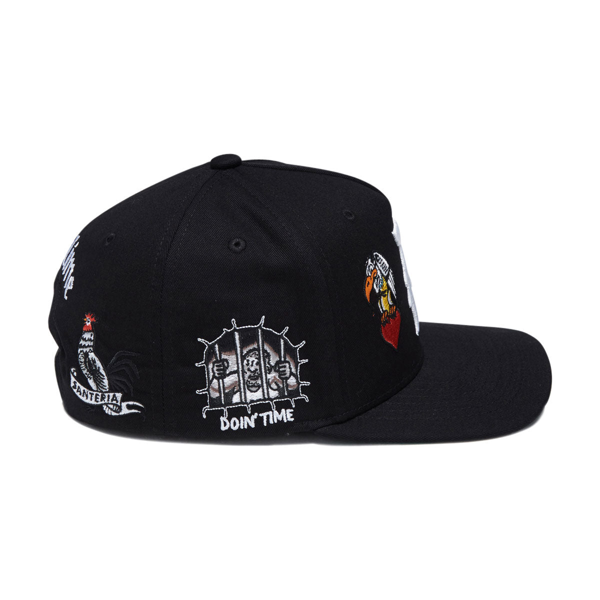 Primitive x Sublime Freedom A-Frame Snapback Hat - Black image 4