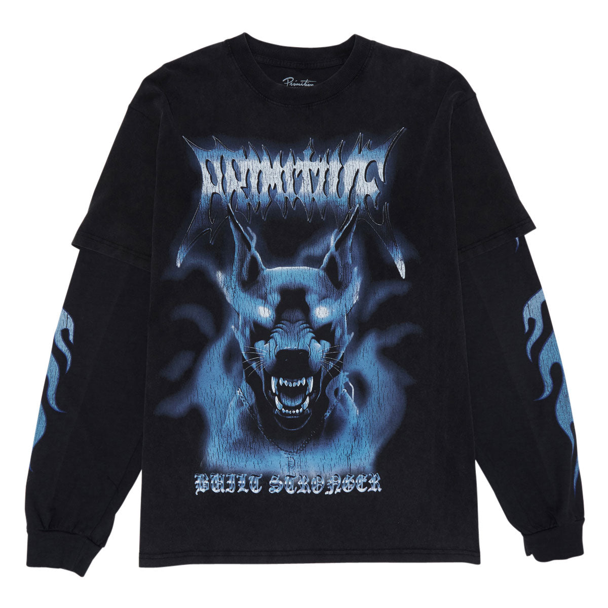 Primitive Defender Two Fer Long Sleeve T-Shirt - Black image 1