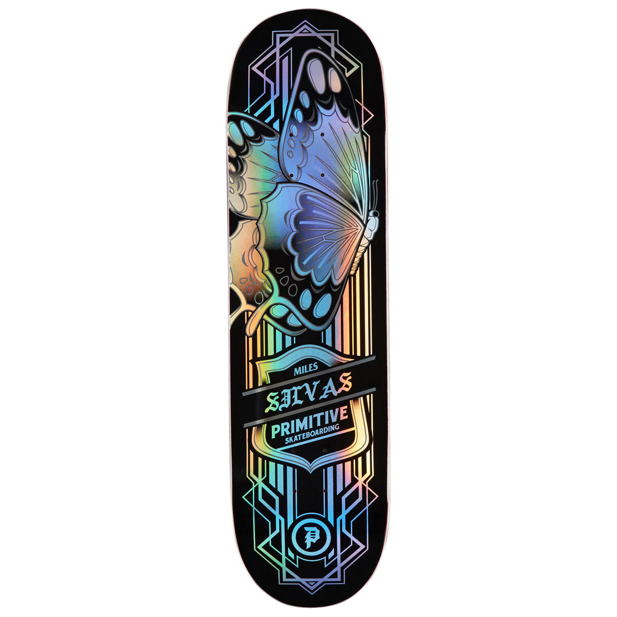 Primitive Silvas Butterfly Spectra Skateboard Deck - Black - 8.50