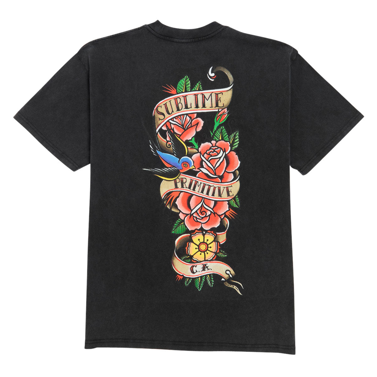 Primitive x Sublime Tradition T-Shirt - Washed Black image 1
