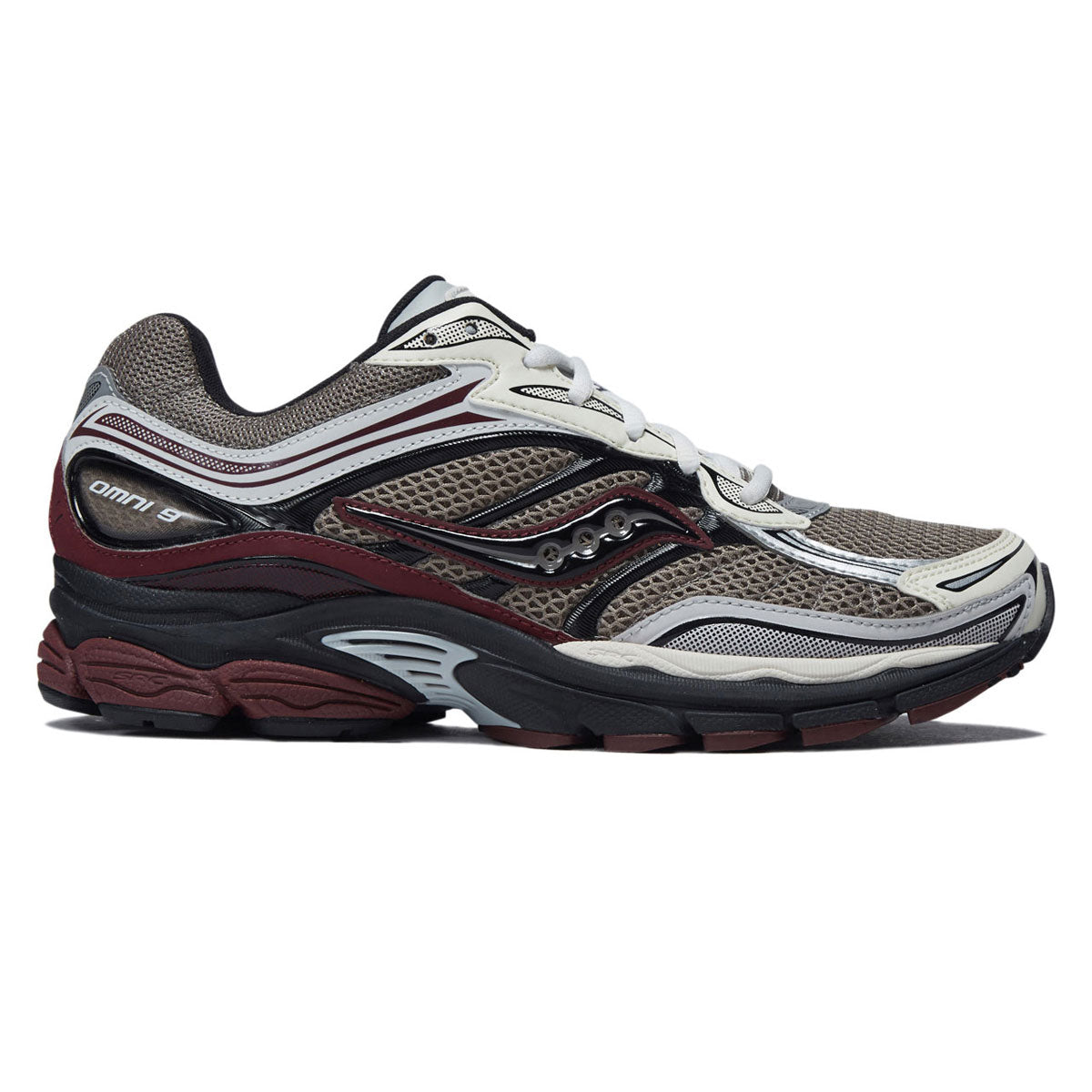 Saucony Progrid Omni 9 Shoes - Tan/Maroon image 1