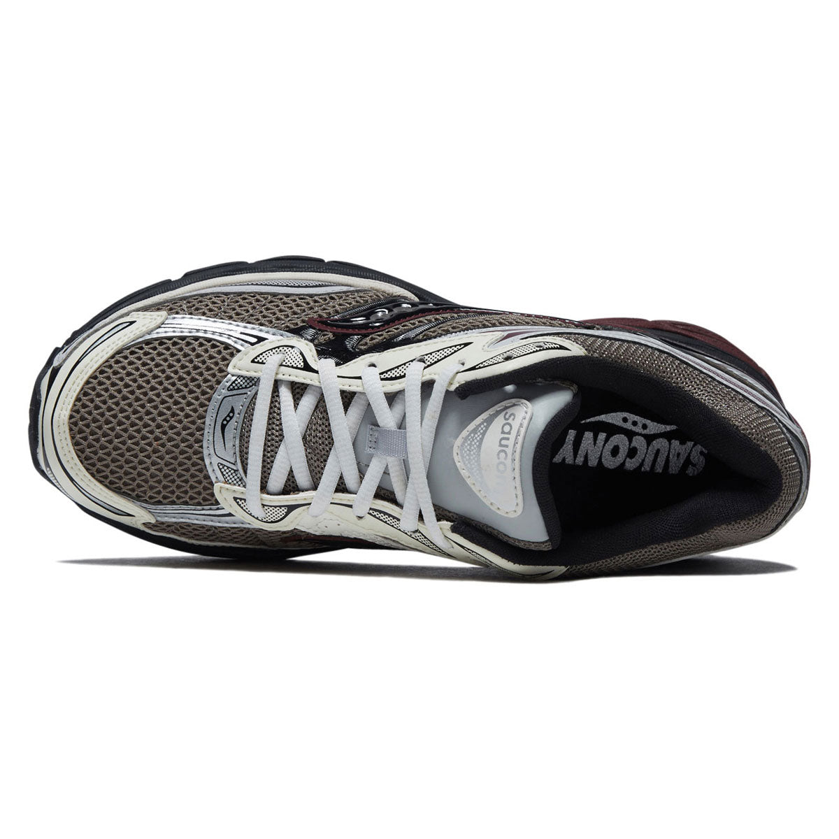 Saucony Progrid Omni 9 Shoes - Tan/Maroon image 3