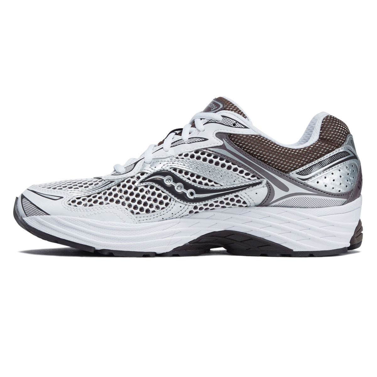 Saucony Progrid Omni 9 Shoes - White/Brown image 2