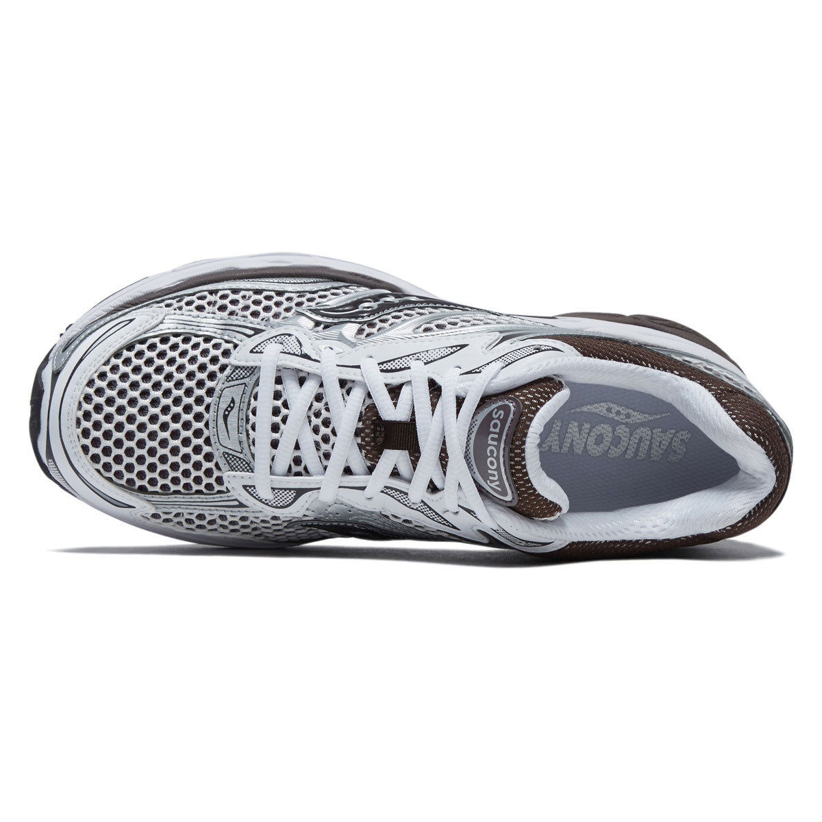 Saucony Progrid Omni 9 Shoes - White/Brown image 3