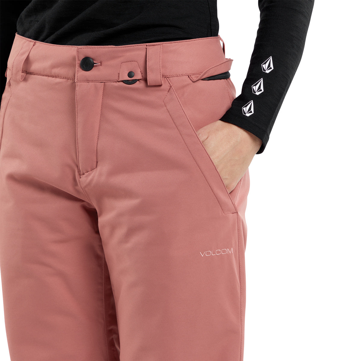 Volcom Womens Frochickie 2024 Snowboard Pants - Earth Pink image 3