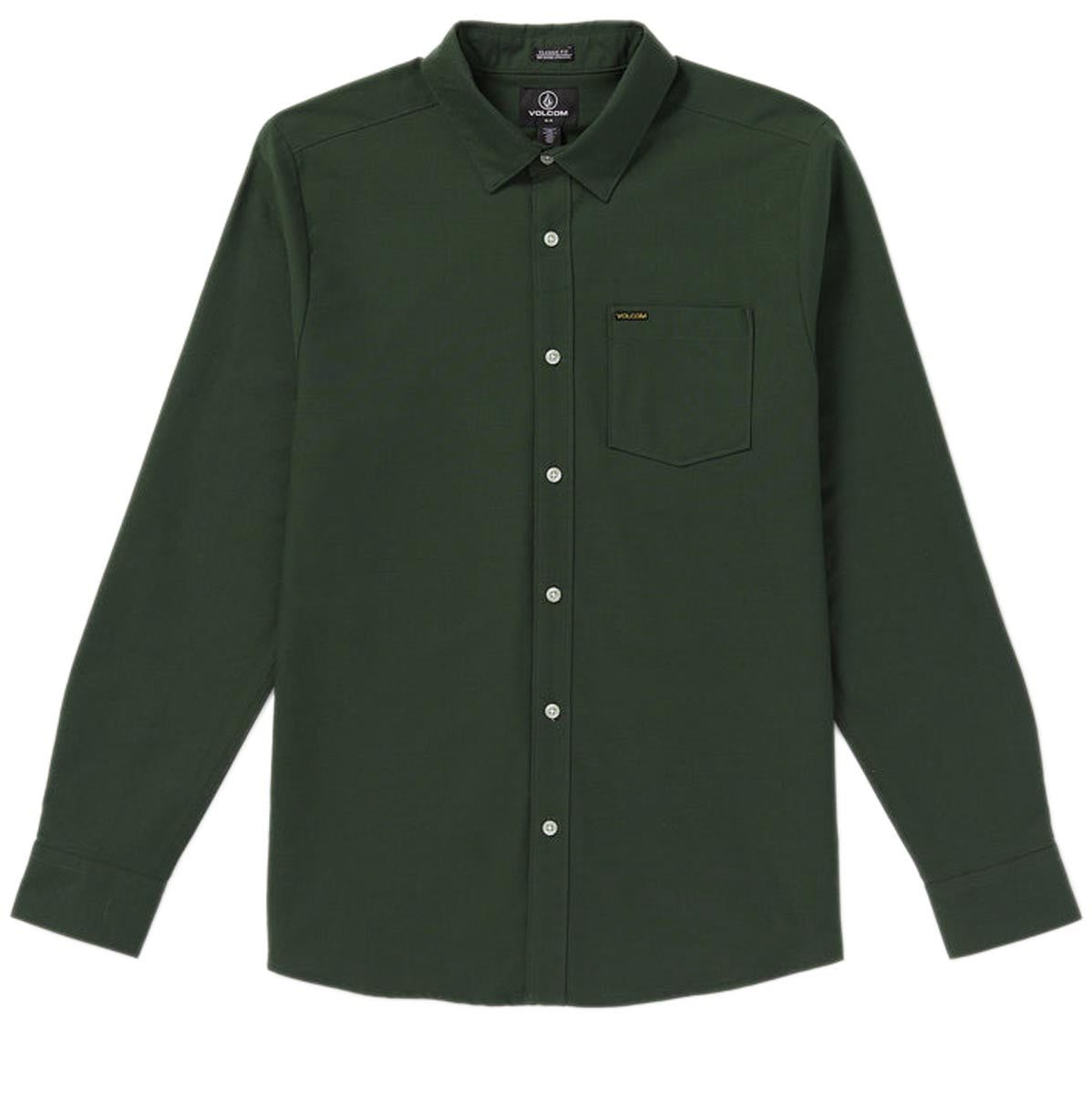 Volcom Veeco Oxford Long Sleeve Shirt - Dark Forest image 1