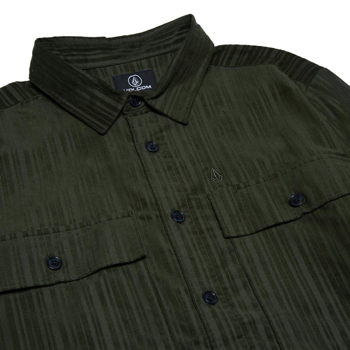 Volcom Steadfast Long Sleeve Shirt - Squadron Green image 3