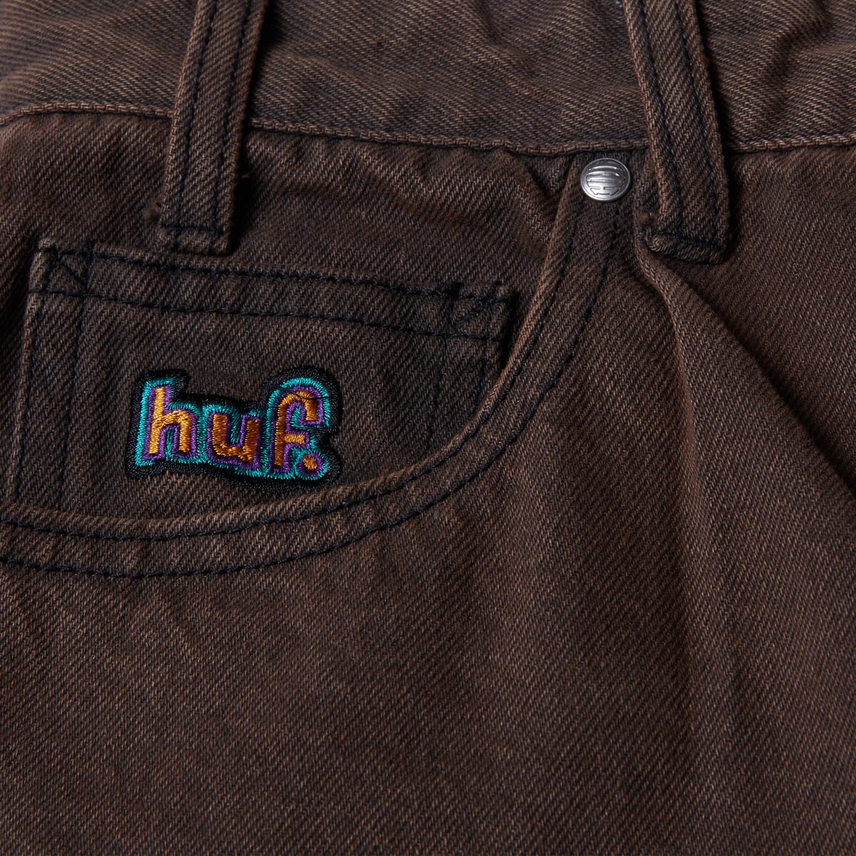 Huf Cromer Washed Pants - Coffee image 3