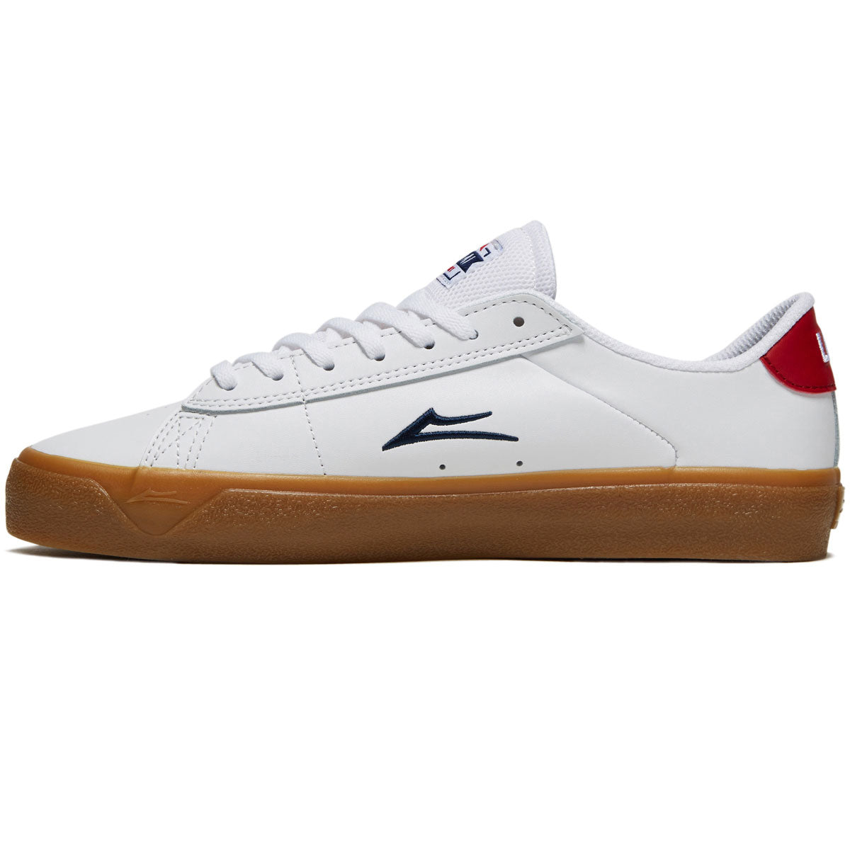 Lakai Newport Shoes - White/Gum Leather image 2