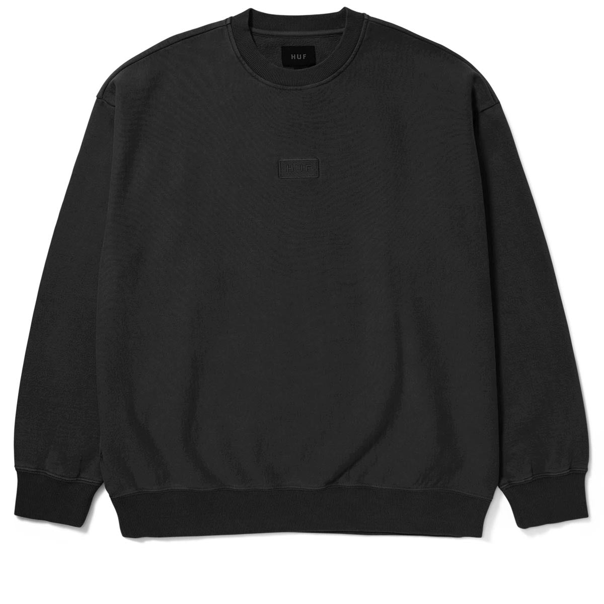 Huf Mason Crewneck Fleece Sweatshirt - Washed Black image 1