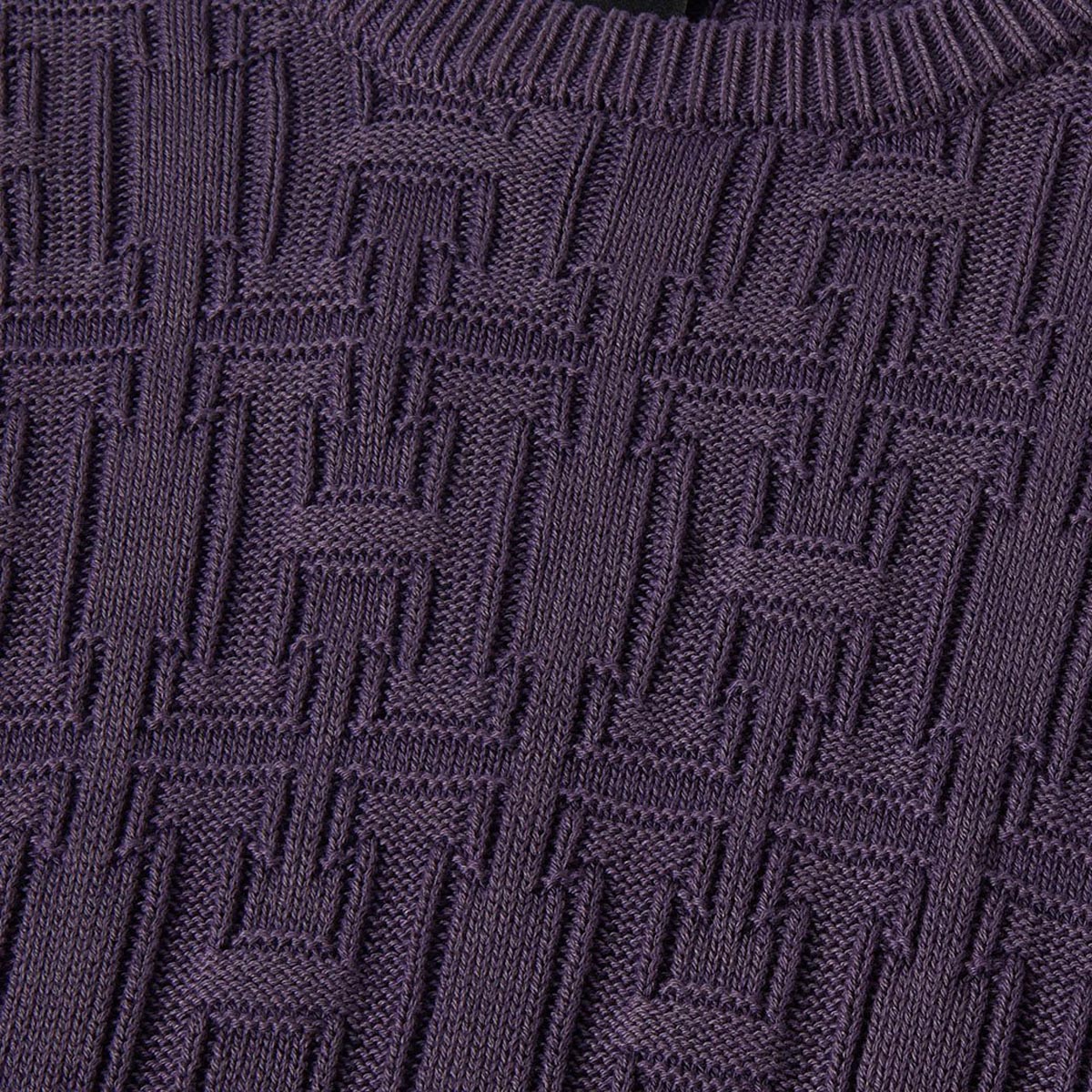 Huf Interlaced Jacquard Overdyed Crew Sweatshirt - Raisin image 4