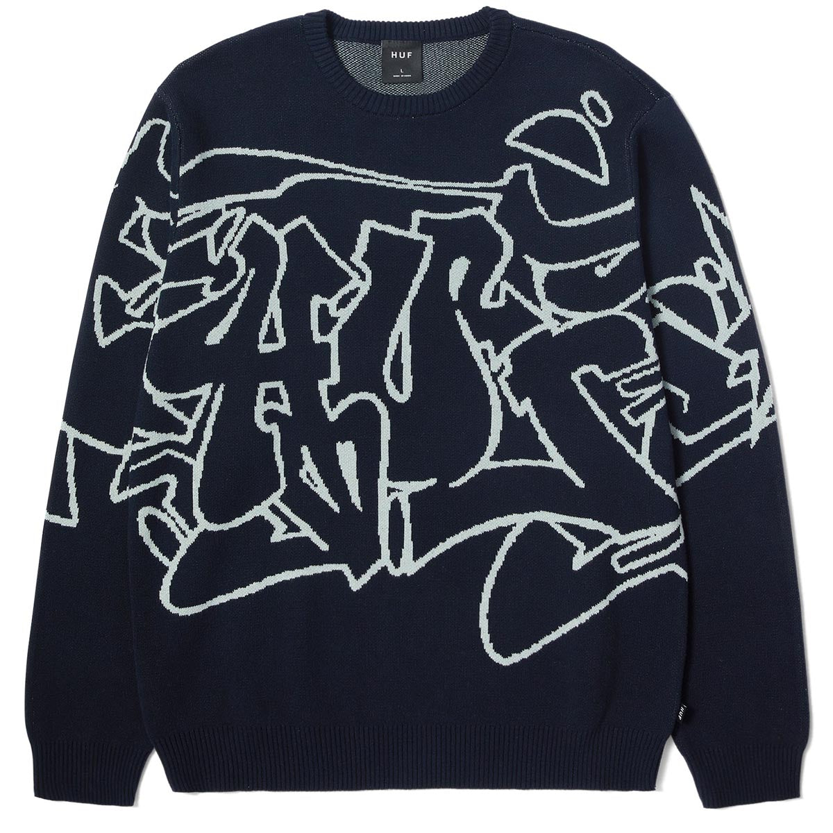 Huf Outlines Crewneck Sweater - Navy image 1