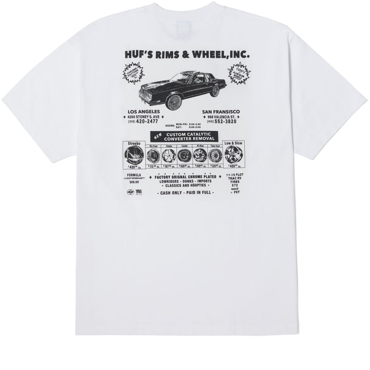 Huf Rim & Wheel Inc T-Shirt - White image 2