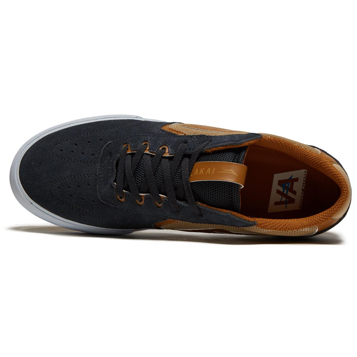 Lakai Atlantic Vulc Shoes - Charcoal/Tan Suede image 3