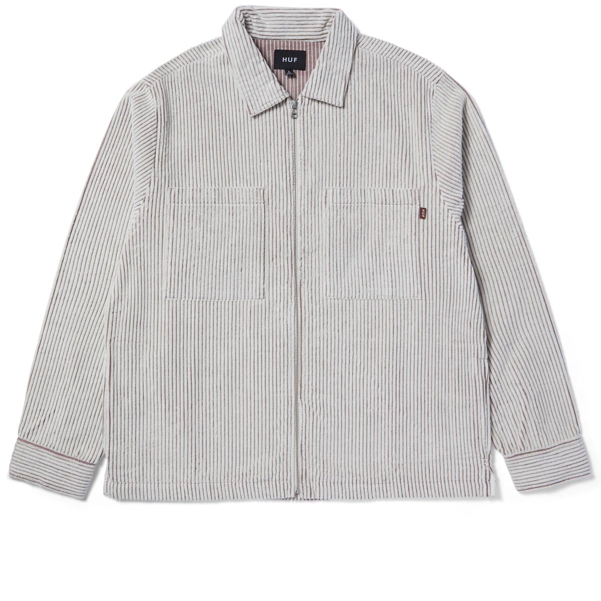 Huf Two Tone Corduroy Zip Shirt Jacket - Natural image 1