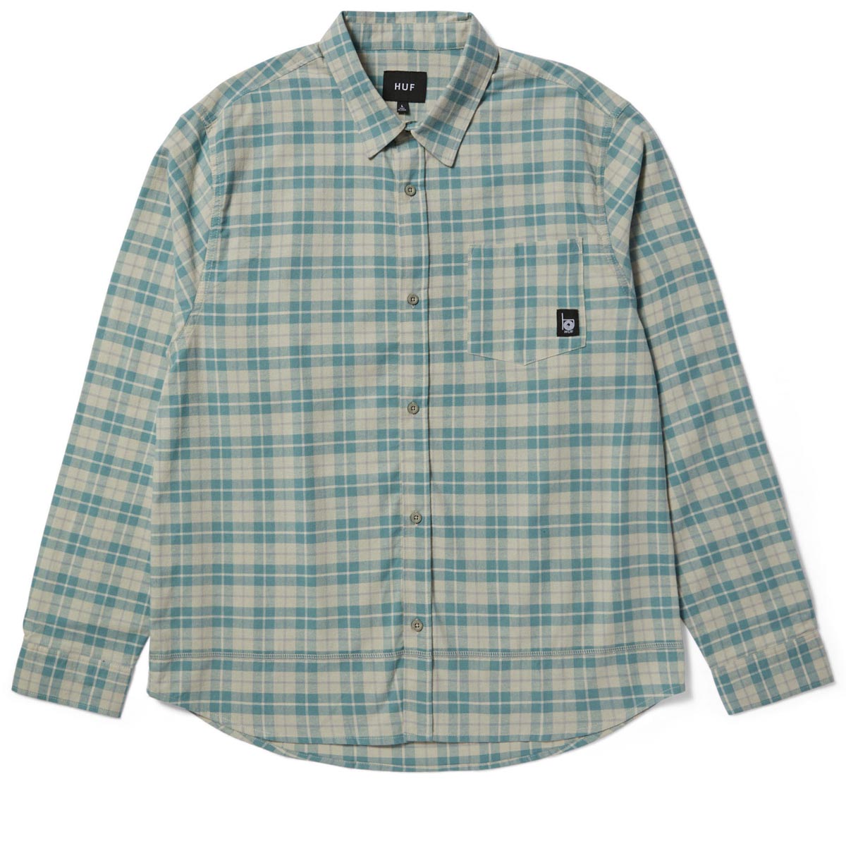 Huf Modal Long Sleeve Plaid Shirt - Putty image 1